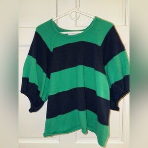 Old Navy Bold Green and Blue Striped Sweater